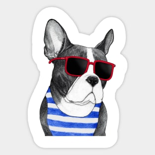 Frenchie Summer Style Sticker